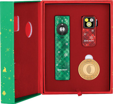 【新品未開封】OLIGHT オーライト Arkfeld UV 赤　緑　セット Christmas Set-Olight Arkfeld Pro Oclip Rechargeable Flashlight