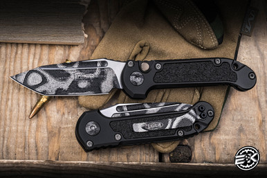 Microtech LUDT Gen III Automatic Folding Knife Geo Trace Camo 3.4