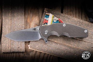 Preowned-Rick Hinderer Knives Jurassic Slicer Hollow Ground Coyote