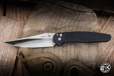 ProTech x Peace Neighbor Custom Avalon Folding Knife Knurled Black
