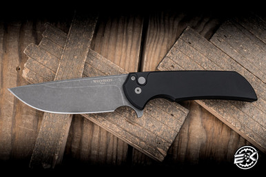 ProTech Mordax Manual Flipper Knife Solid Black 3.75
