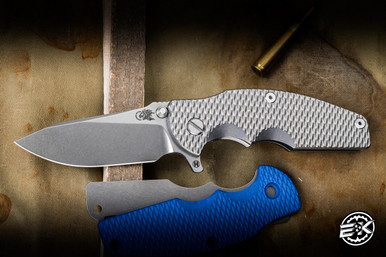 Preowned - Rick Hinderer Knives Jurassic Slicer Textured Titanium