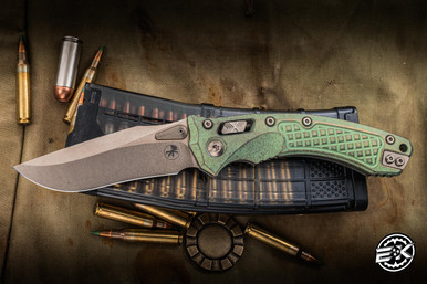 Microtech Marfione Select Amphibian Ram-LOK Antique Green Frag
