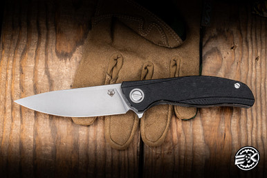 Shirogorov Knives Ursus F95 Liner Lock Black Micarta 3.75