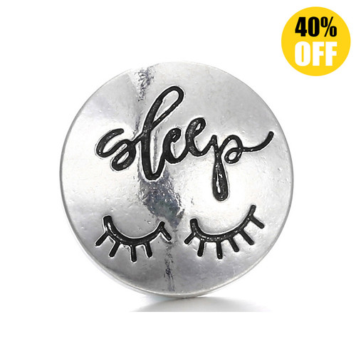 18MM Sleep Snap Button Charms LSSN182