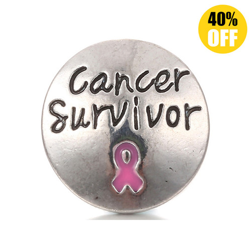 18MM Cancer Survivor Snap Button Charms LSSN244