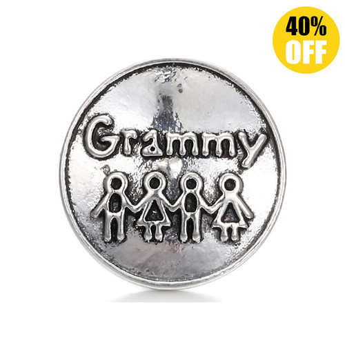 18MM 4 People Holding Hands Grammy Snap Jewelry Charms LSSN207