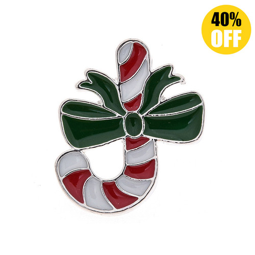 18MM Christmas Cane Snap Button Charms LSSN303