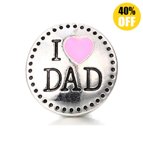 18MM I love Dad Snap Button Charms LSSN335