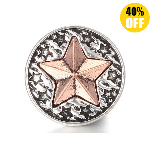 18MM Many Star Snap Button Charms LSSN397