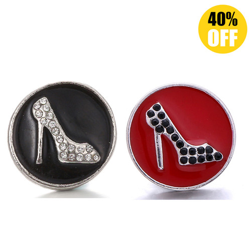 18MM High-heeled Shoes Snap Jewelry Charms LSSN456