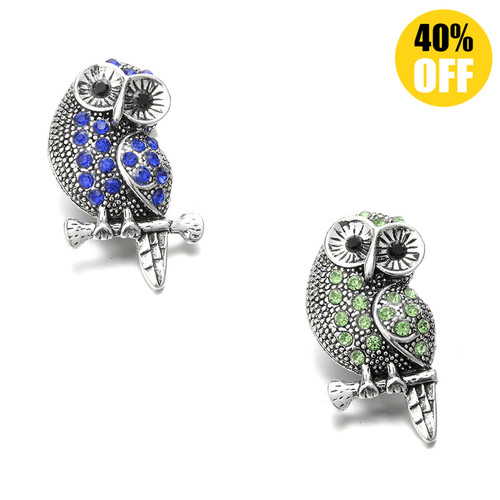 18MM Owl Snap Jewelry Charms LSSN539