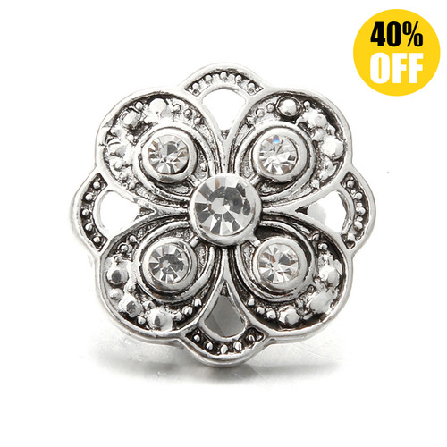 18MM Flower 2 Snap Jewelry Charms LSSN576
