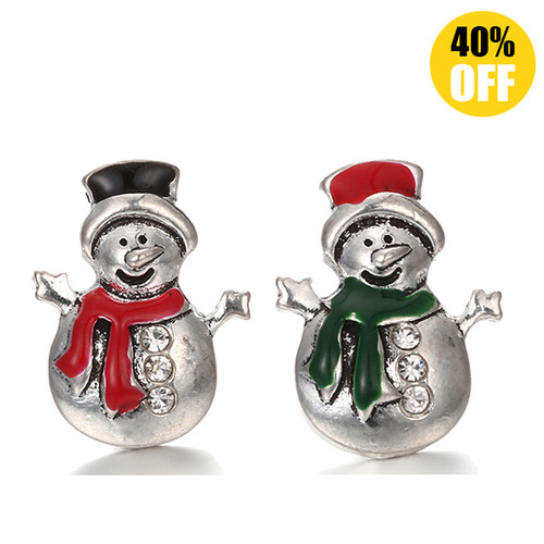 18MM Snowman Snap Jewelry Charms LSSN447