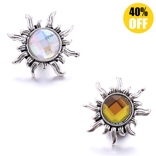 18MM Sun Flower Snap Jewelry Charms  LSSN777 