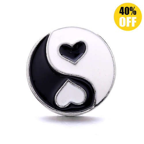 18MM Heart Snap Jewelry Charms LSSN876