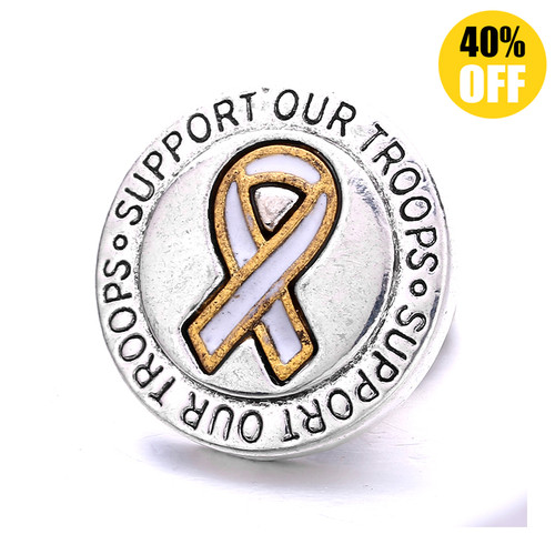 18MM Support Our Troops Snap Charms LSSN872