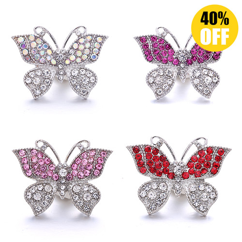 18MM Pretty Butterfly Snap Jewelry Charms LSSN1045