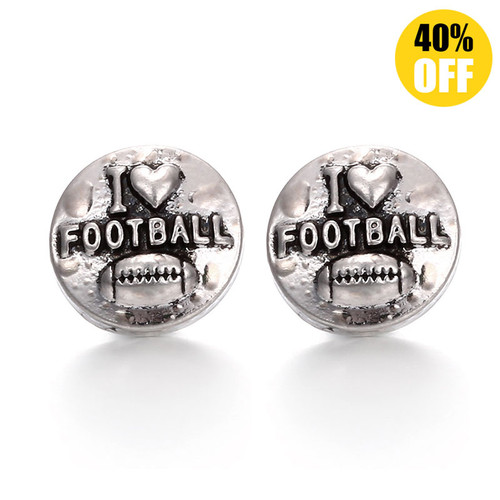 I Love Football Snap Charms Jewelry LSSN12MM04 