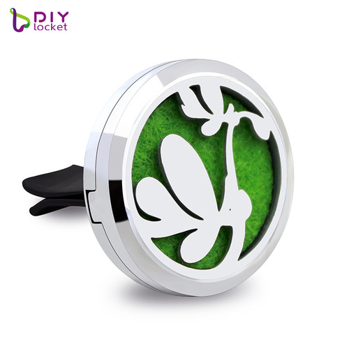 Alloy 30mm Dragonfly Car Oil Diffuser Locket Wholesale Fashion Car Aromatherapy Diffuser Locket Jewelry AP109