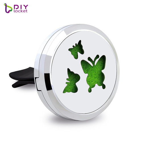 Alloy 30mm Butterfly Car Oil Diffuser Locket Wholesale Fashion Car Aromatherapy Diffuser Locket Jewelry AP126