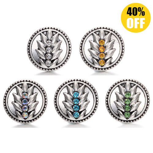 5pcs/lot Round Fashion Snap Charms Wholesale For Women LSSN378