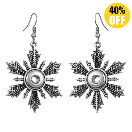  Snowflake Snap Button Earring For Women Fit 12mm Snap Charms  LSEN12MM73