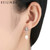 925 Sterling Silver EARRING WITH ROSE COLOUR FRESH WATER CULTURED PEARL AND CUBIC ZIRCONIA Earrings Fine Jewelry PAS449