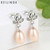 925 Sterling Silver EARRING WITH ROSE COLOUR FRESH WATER CULTURED PEARL AND CUBIC ZIRCONIA Earrings Fine Jewelry PAS449