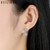 925 Sterling Silver Radiant Elegance Earrings Clear CZ Crystals Surrounded Ancient Silver Women Drop Earings PAS471