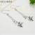 925 Sterling Silver Long Drop Earrings Fine Jewelry Swallow Female Drop Earrings Jewelry Earrings Accessories SCE005