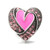 5pcs/lot 18MM Heart Shaped Stone With Drill  Snap Button Charms LSSN570