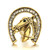 5pcs/lot 18MM Golden Horse Head Snap Button Charms LSSN670