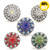 18mm Round Flower Custom Snap Buttons With Rhinestones LSSN692