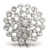 5pcs/lot Crystal Flower 18mm Snap Button Charms With Rhinestones LSSN694