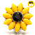 18MM Sunflower Flower Snap Button Charms  LSSN695