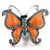 5pcs/lot Beautiful Butterfly Snap Button Jewelry For Women LSSN723