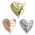  5pcs/lot 18MM Heart-shaped Half Wing Snap Button Charms LSSN143-3