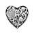 5pcs/lot 18MM Heart Pattern Snap Button Charms LSSN128