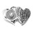 5pcs/lot 18MM Heart Wing Snap Button Charms LSSN144-3