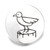 5pcs/lot 18MM Silvery  Bird Snap Button Charms LSSN227