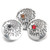 5pcs/lot 18MM Vintage Mosaic Round Stone Snap Button Charms LSSN224