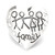 5pcs/lot 18MM Heart-Shaped Family Snap Button Charms LSSN606