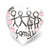 5pcs/lot 18MM Heart-Shaped Family Snap Button Charms LSSN606