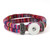  Double Layered  Colored Cloth Snap Button Bracelets LSNB85