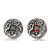 5pcs/lot 18MM Christmas Round  Bell Snap Button Charms  LSSN294