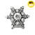 18MM Silver Snowflake Snap Button Charms  LSSN420