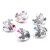 5pcs/lot 18MM 3 Models Sisters Snap Button Charms LSSN345