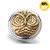 18MM Gold Owl Snap Button Charms  LSSN415