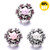 Wholesale 18MM Crystal Flowers Snap Button Charms LSSN430